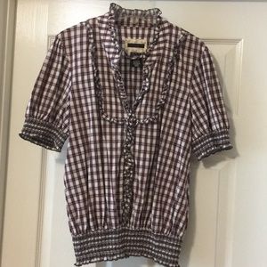 Anthropologie Plaid Top